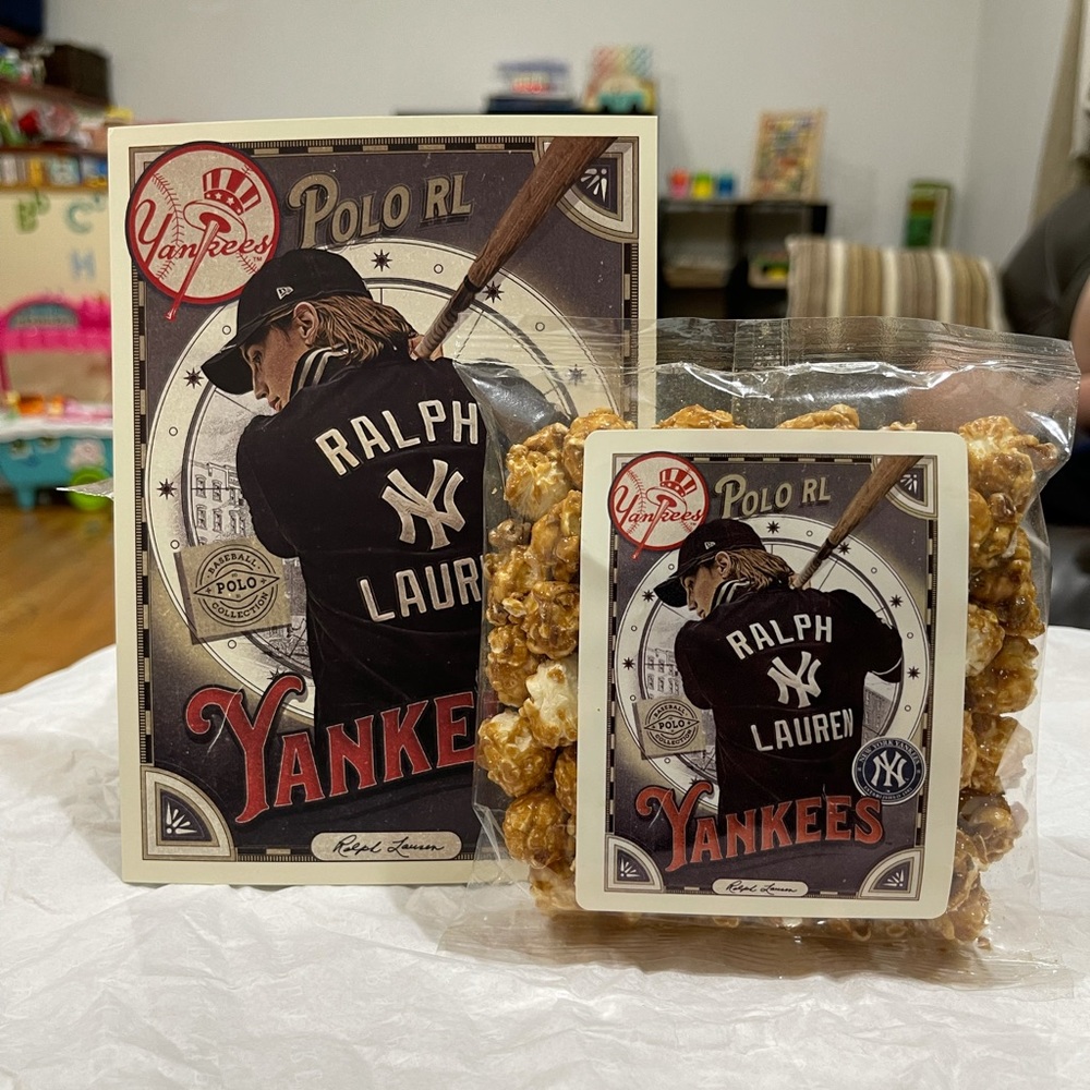 Ralph Lauren NY Yankees caramel popcorn & card
